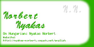 norbert nyakas business card
